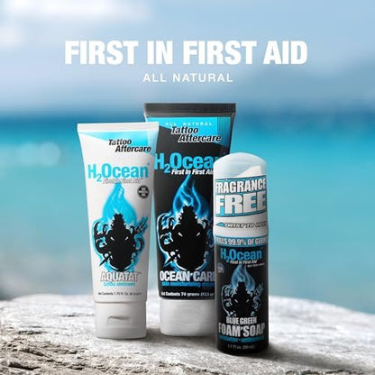 H2Ocean Extreme Tattoo Aftercare Kit – Complete 3-Step Tattoo Care & Healing Set with Antibacterial Foam Soap, Moisturizing Cream & Ointment – Sea Mineral Enriched Formula for Healthy, Vibrant Tattoos Avelisse