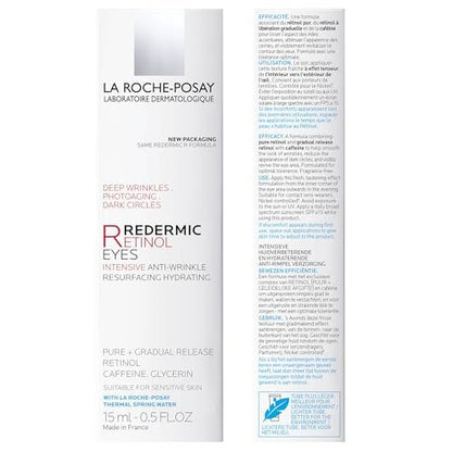 La Roche-Posay Redermic R Eyes Retinol Eye Cream – Anti-Aging Eye Cream with Pure Retinol & Caffeine to Reduce Wrinkles and Dark Circles, 0.5 Fl Oz Avelisse