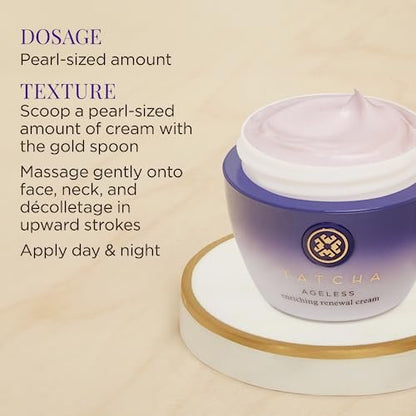 TATCHA Ageless Enriching Renewal Cream - Anti-Aging Moisturizer for Firmer, Youthful Skin (1.86 oz) Avelisse