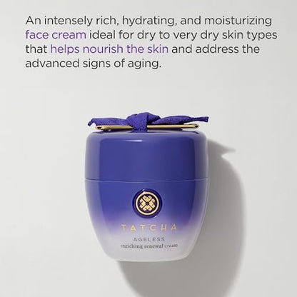 TATCHA Ageless Enriching Renewal Cream - Anti-Aging Moisturizer for Firmer, Youthful Skin (1.86 oz) Avelisse