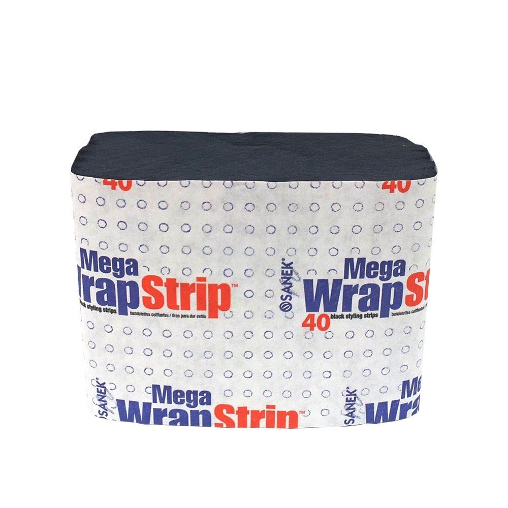 Graham Beauty Mega Wrap Strip SD-55142 - 40 Count Black Headbands for Salon and Home Use - görsel 3