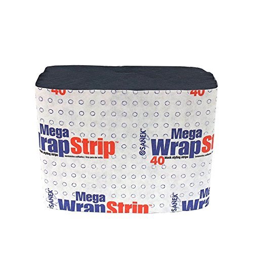 Graham Beauty Mega Wrap Strip SD-55142 - 40 Count Black Headbands for Salon and Home Use - görsel 4