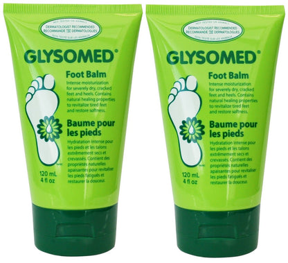 Glysomed Foot Balm Combo Pack (2 x 120 mL) – Intensive Moisturizing Foot Cream for Dry, Cracked Heels & Diabetic Foot Care