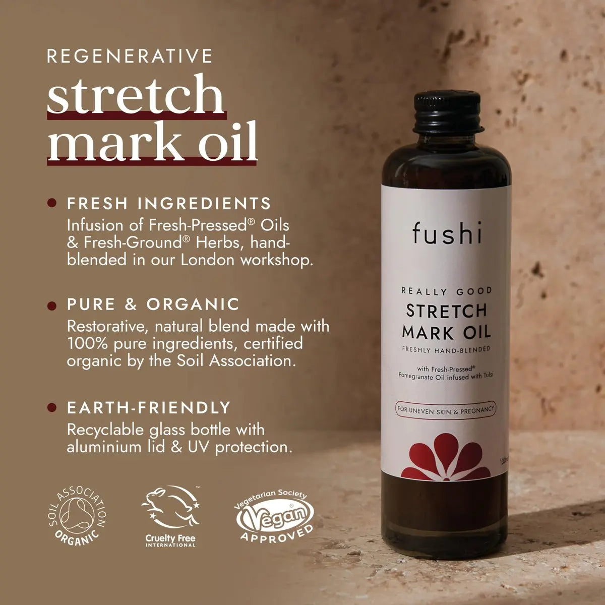 Fushi Really Good Stretch Oil for Skin Elasticity & Hydration, 100 ml Avelisse