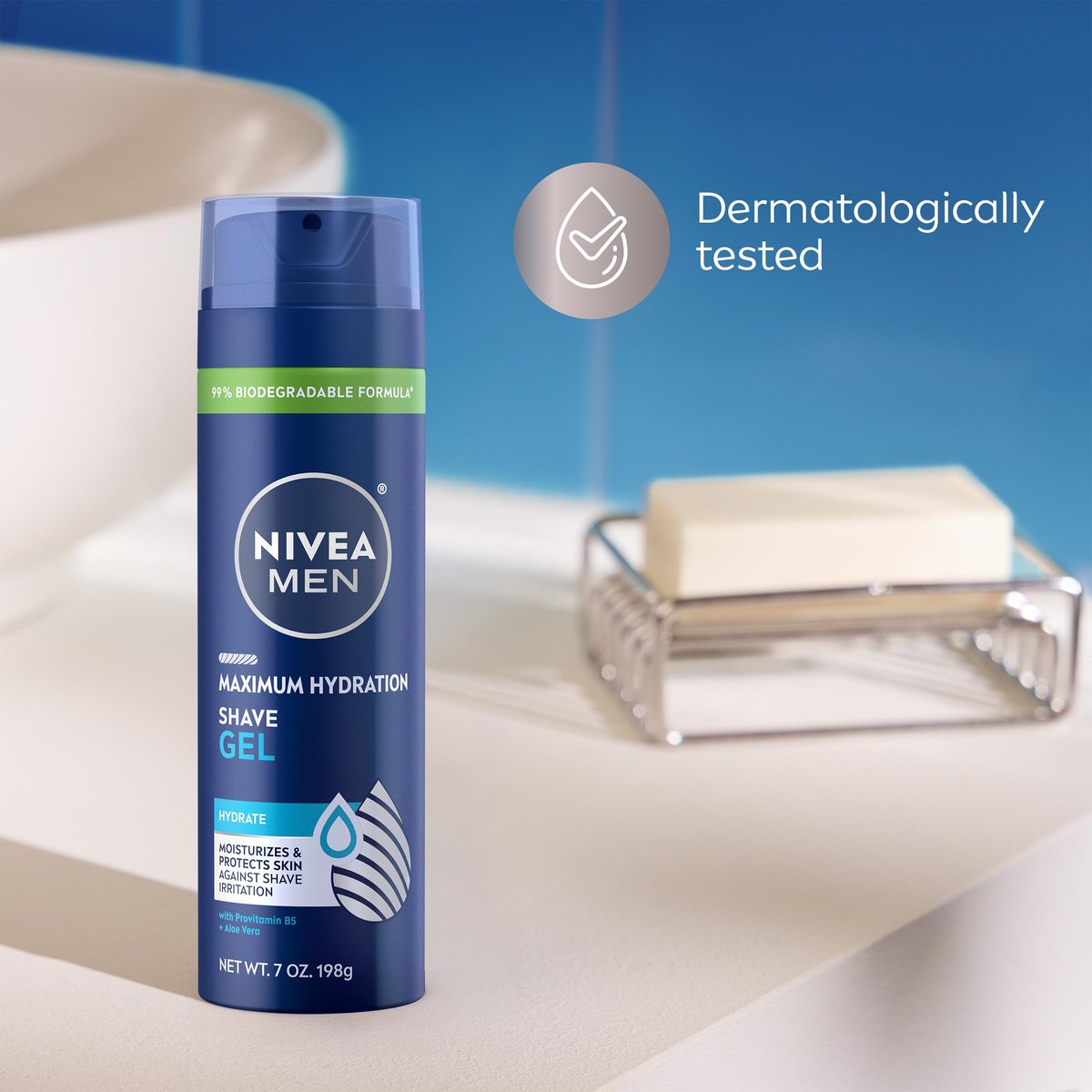 NIVEA MEN Maximum Hydration Shave Gel with Aloe Vera & Provitamin B5, 7 oz (Pack of 3) Avelisse