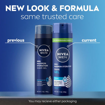 NIVEA MEN Maximum Hydration Shave Gel with Aloe Vera & Provitamin B5, 7 oz (Pack of 3) Avelisse
