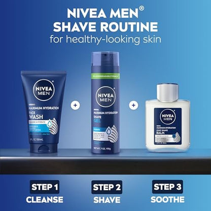 NIVEA MEN Maximum Hydration Post Shave Balm with Provitamin B5 and Aloe Vera, 3.3 Fl Oz (Pack of 3) Avelisse