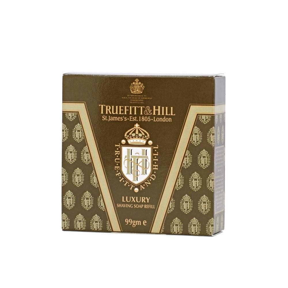 Truefitt & Hill Luxury Shaving Soap Refill for Acacia Wood Bowl – Traditional Hydrating Formula, Rich Lather for Closer Smoother Shave, Gentle on Sensitive Skin – 3.3 oz - görsel 1