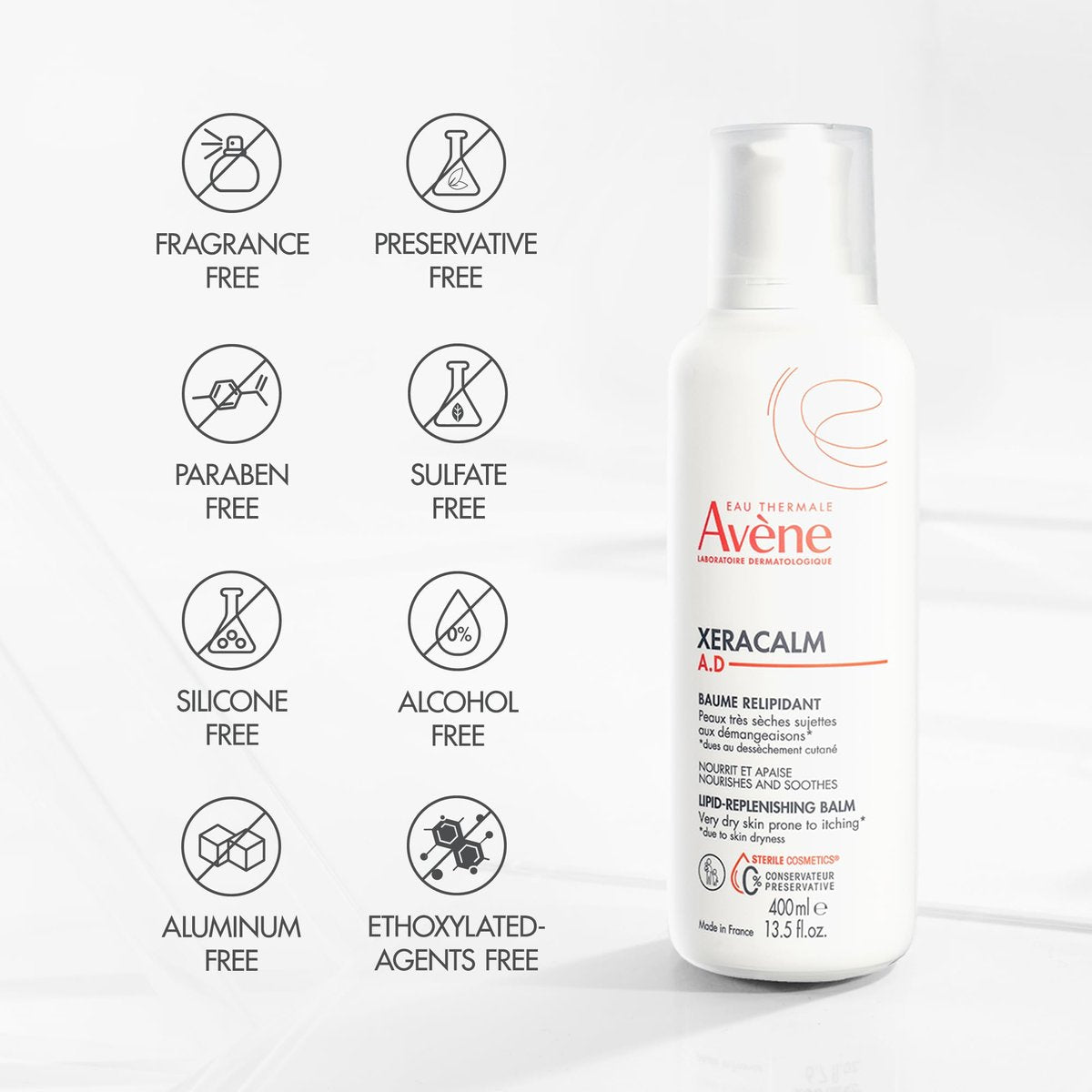 Avène XeraCalm A.D Lipid-Replenishing Balm – Soothing Moisturizer for Eczema-Prone & Dry, Itchy Skin – Fragrance-Free – 6.7 Oz - görsel 12