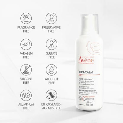 Avène XeraCalm A.D Lipid-Replenishing Balm – Soothing Moisturizer for Eczema-Prone & Dry, Itchy Skin – Fragrance-Free – 6.7 Oz