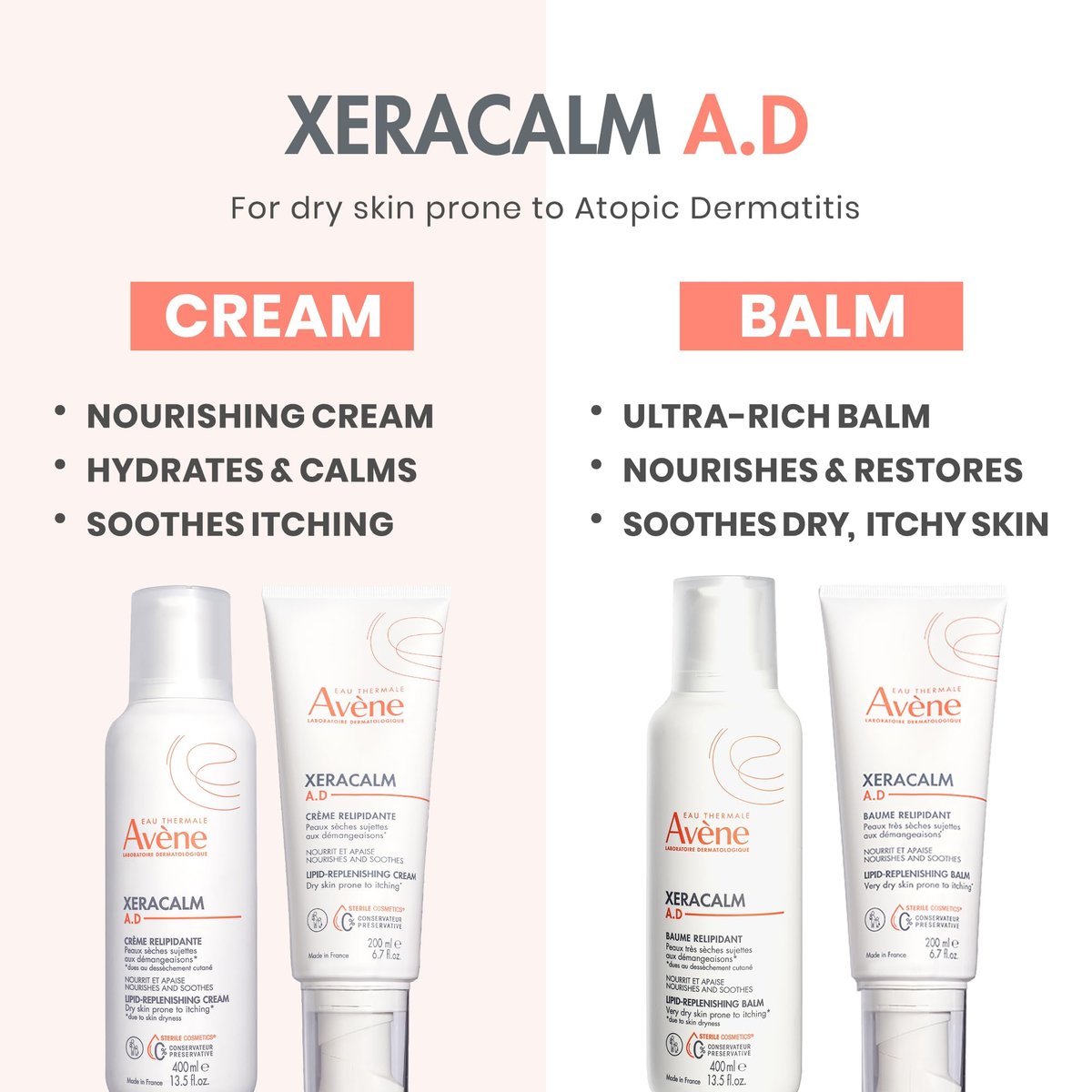 Avène XeraCalm A.D Lipid-Replenishing Balm – Soothing Moisturizer for Eczema-Prone & Dry, Itchy Skin – Fragrance-Free – 6.7 Oz - görsel 14