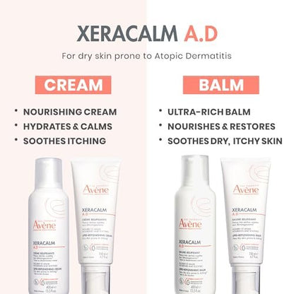 Avène XeraCalm A.D Lipid-Replenishing Balm – Soothing Moisturizer for Eczema-Prone & Dry, Itchy Skin – Fragrance-Free – 6.7 Oz