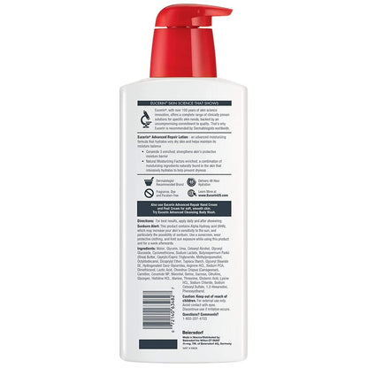 Eucerin Advanced Repair Dry Skin Lotion, 16.9 oz (Pack of 4) - Intensive Moisturizer for Very Dry Skin