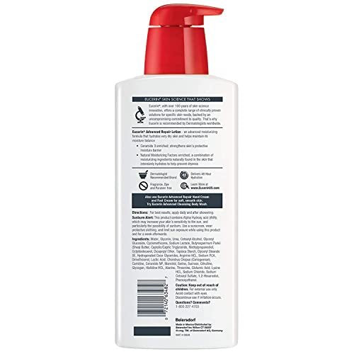 Eucerin Advanced Repair Dry Skin Lotion, 16.9 oz (Pack of 4) - Intensive Moisturizer for Very Dry Skin - görsel 4