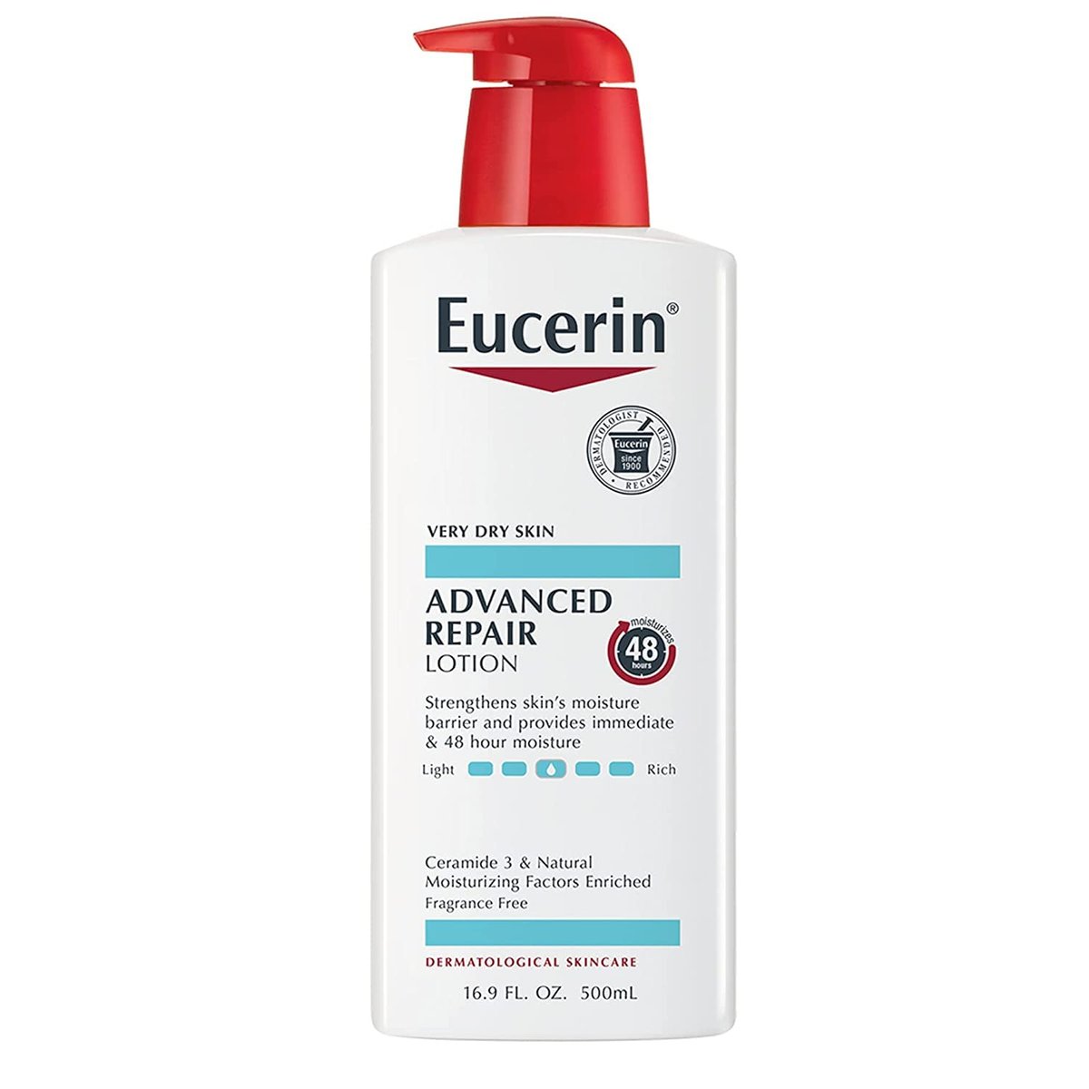 Eucerin Advanced Repair Dry Skin Lotion, 16.9 oz (Pack of 4) - Intensive Moisturizer for Very Dry Skin - görsel 1