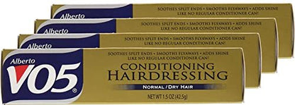 Alberto VO5 Conditioning Hairdressing for Normal to Dry Hair - Smooths Frizz & Enhances Color Vibrancy - 1.5 oz (Pack of 4)