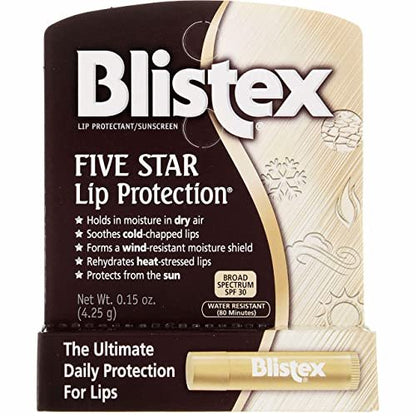Blistex Five Star Lip Protection SPF 30 - 0.15 oz (Pack of 12) Avelisse