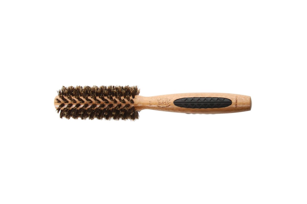 Bass Brushes Small Round Brush – Natural Bristle & Bamboo Hair Brush - görsel 3