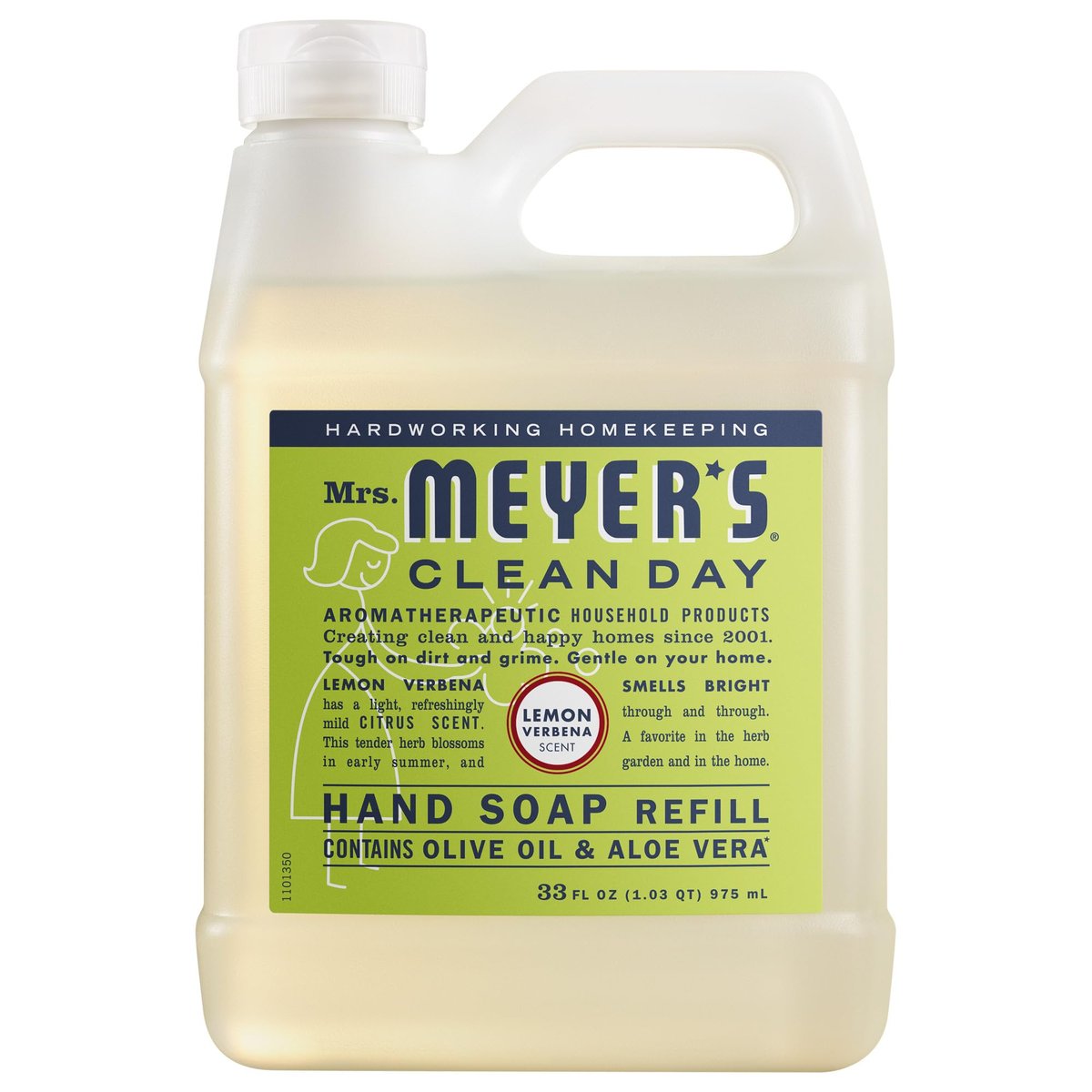 Mrs. Meyer's Clean Day Hand Soap Refill, Lemon Verbena, 33 oz - görsel 2