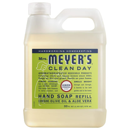 Mrs. Meyer's Clean Day Hand Soap Refill, Lemon Verbena, 33 oz