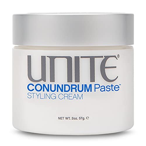 UNITE Hair CONUNDRUM Paste - Hybrid Styling Cream for Moldable Texture & Flexible, Long-Lasting Hold - Natural Finish - UV & Thermal Protection - 2 Oz Avelisse