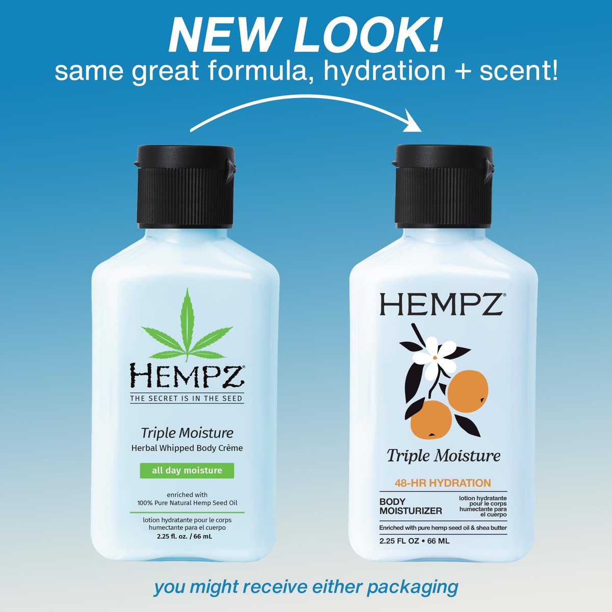 HEMPZ Triple Moisture Whipped Crème Body Lotion – Shea Butter & Hemp Seed Oil Daily Moisturizer (2.25 oz) - görsel 3
