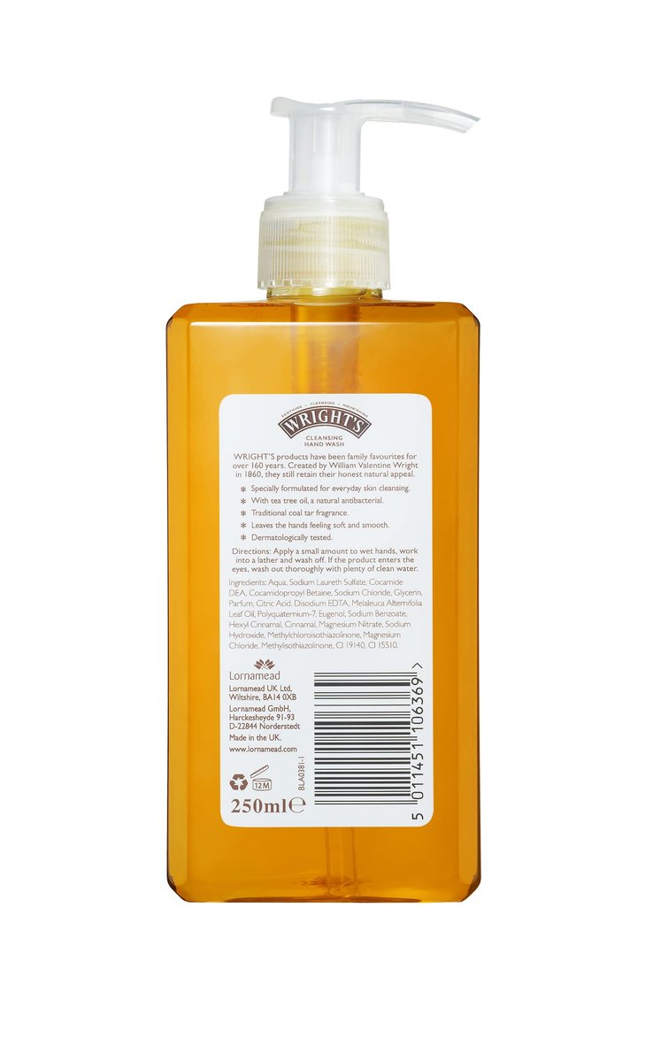 Wright's Cleansing Hand Wash with Coal Tar Fragrance – 250g (Pack of 1) - görsel 3