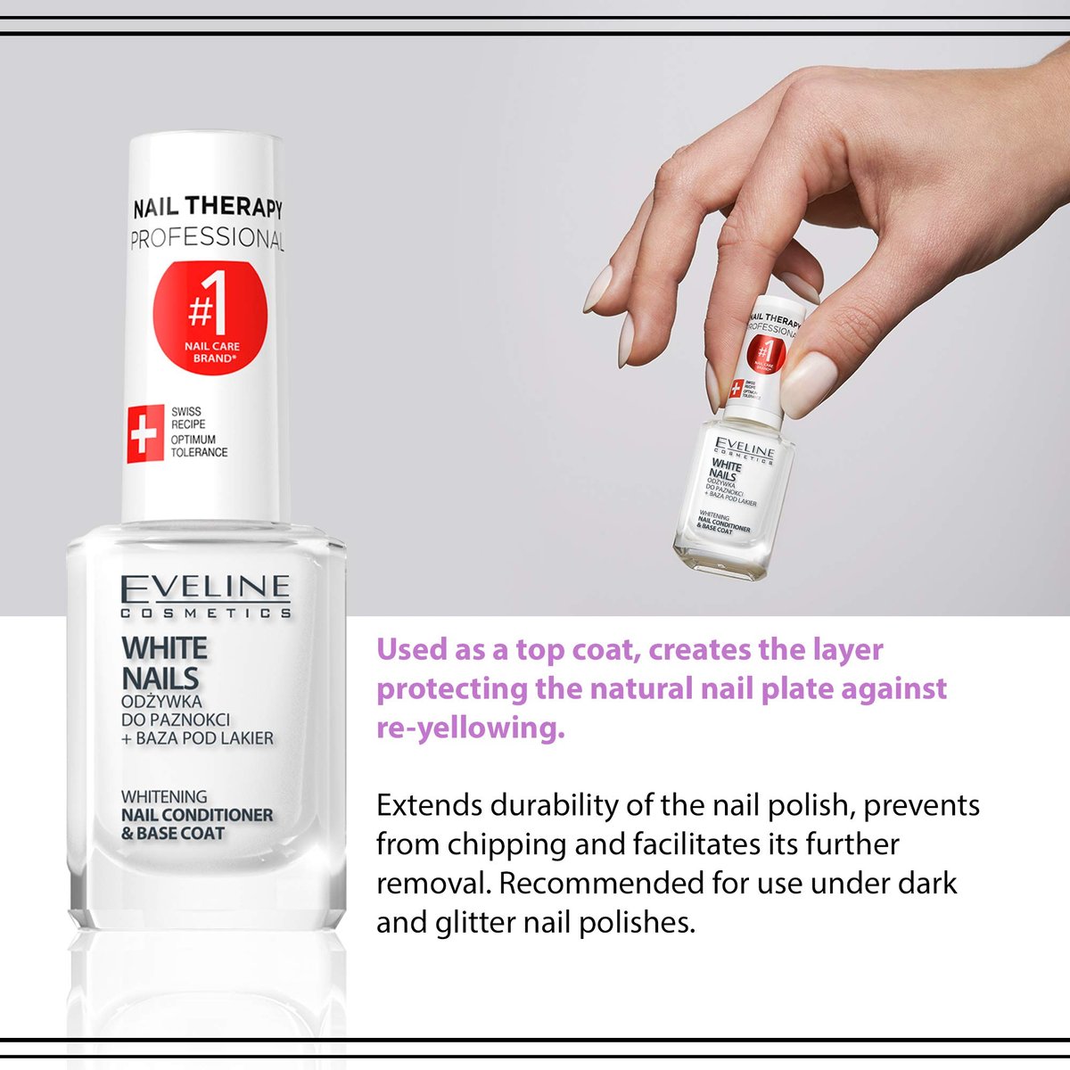 Eveline Cosmetics 3 In 1 Instantly Whiter Nail Whitener – 0.41 Fl Oz - görsel 9