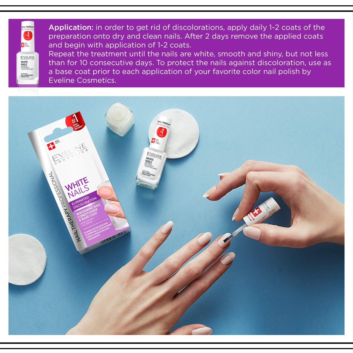 Eveline Cosmetics 3 In 1 Instantly Whiter Nail Whitener – 0.41 Fl Oz - görsel 13