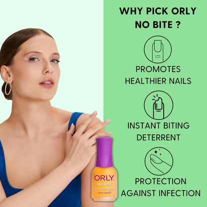 ORLY No Bite Nail Treatment – Stop Nail Biting with Bitter-Tasting Formula, Vegan & Non-Toxic, 0.6 oz