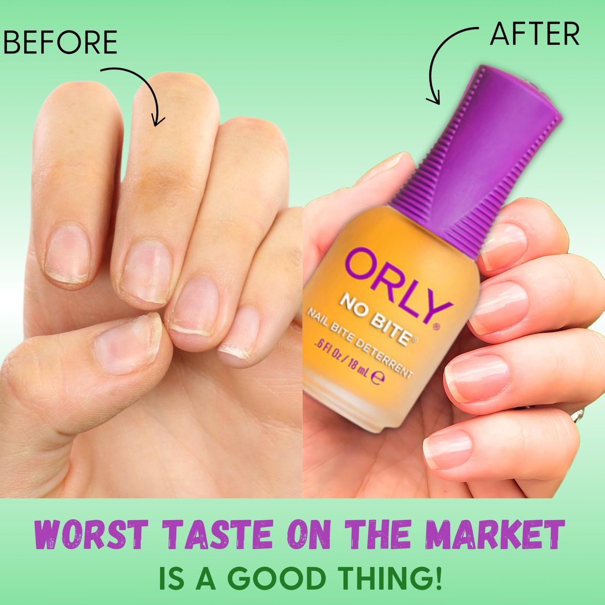 ORLY No Bite Nail Treatment – Stop Nail Biting with Bitter-Tasting Formula, Vegan & Non-Toxic, 0.6 oz - görsel 7