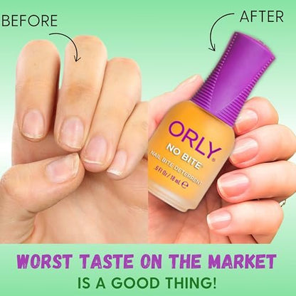 ORLY No Bite Nail Treatment – Stop Nail Biting with Bitter-Tasting Formula, Vegan & Non-Toxic, 0.6 oz