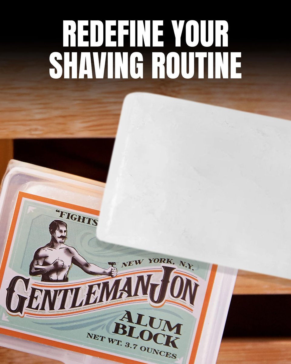 Gentleman Jon Alum Block 3.7 oz - Natural Aftershave for Razor Burn Relief, Travel Case Included - görsel 9