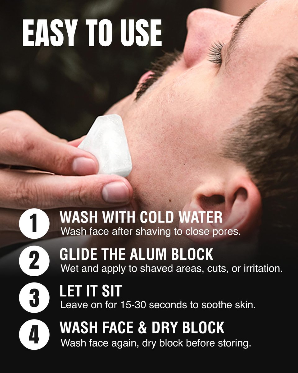 Gentleman Jon Alum Block 3.7 oz - Natural Aftershave for Razor Burn Relief, Travel Case Included - görsel 11