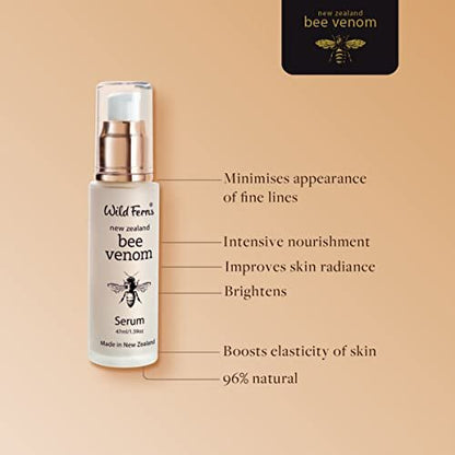 Wild Ferns New Zealand Bee Venom Serum with Manuka Honey – Anti-Aging Face Serum, 1.69 Fl Oz Avelisse