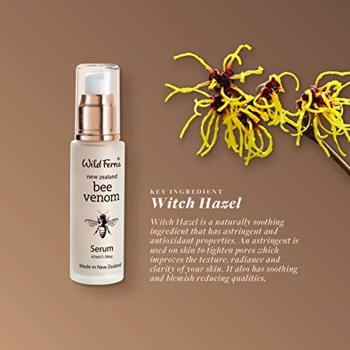 Wild Ferns New Zealand Bee Venom Serum with Manuka Honey – Anti-Aging Face Serum, 1.69 Fl Oz Avelisse