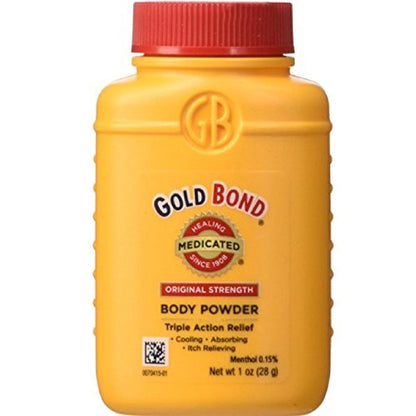 Gold Bond Medicated Body Powder, Talc-Free, 1 oz (4-Pack) - Soothe & Protect Sensitive Skin
