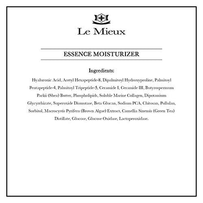 Le Mieux Essence Moisturizer – Peptide-Infused Anti Aging Facial Emulsion with Marine Collagen, Hexapeptide-8 & Hyaluronic Acid, 4.2 oz Avelisse