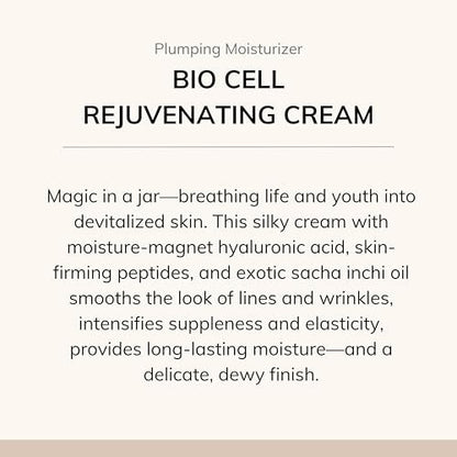 Le Mieux Bio Cell Rejuvenating Cream - Triple Peptide Facial Moisturizer with Hyaluronic Acid, Squalane & Rose Hip, Day & Night Cream for Face and Neck (1.75 oz) Avelisse