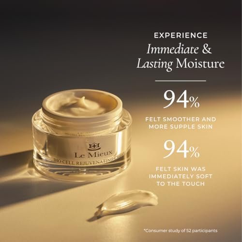 Le Mieux Bio Cell Rejuvenating Cream - Triple Peptide Facial Moisturizer with Hyaluronic Acid, Squalane & Rose Hip, Day & Night Cream for Face and Neck (1.75 oz) Avelisse