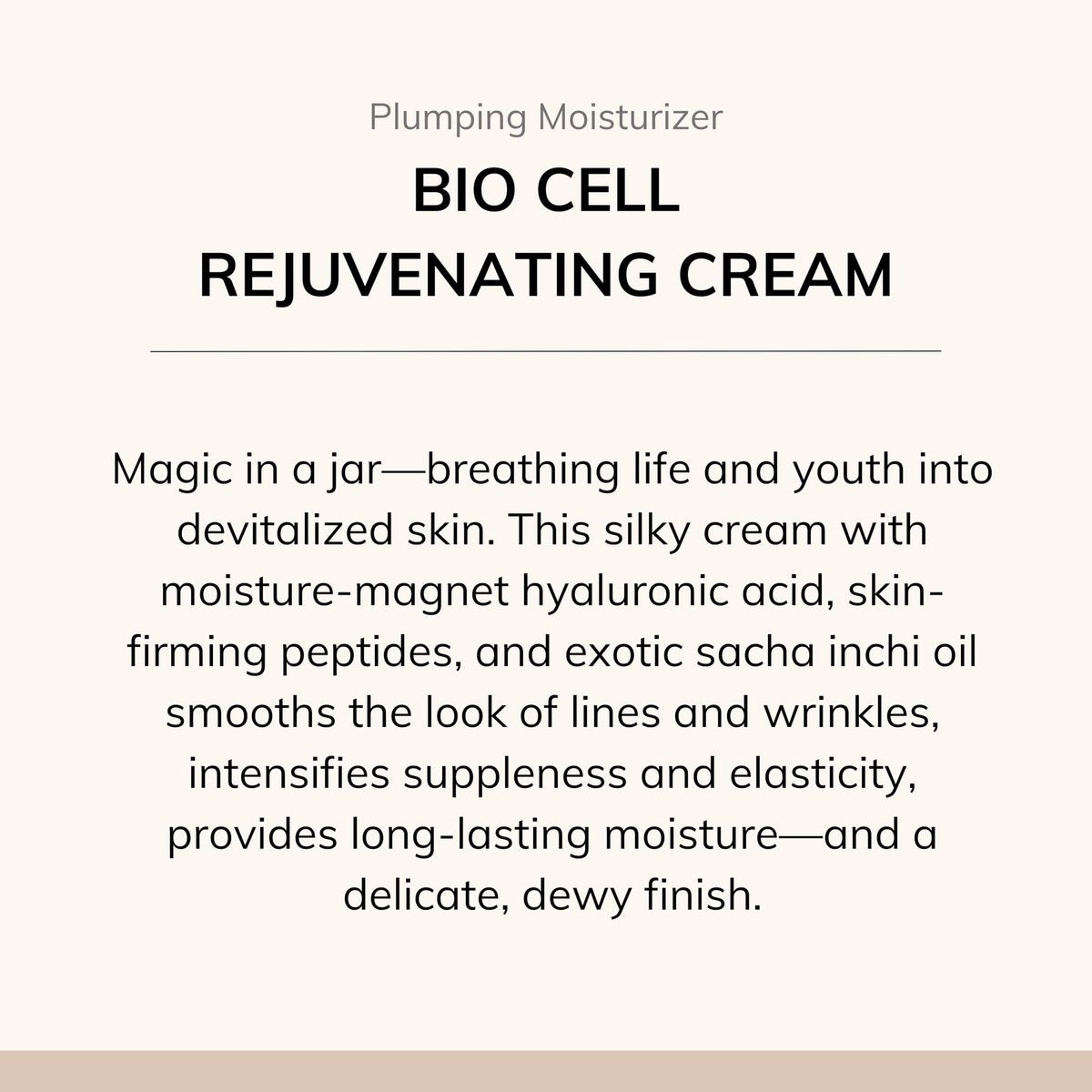 Le Mieux Bio Cell Rejuvenating Cream - Triple Peptide Facial Moisturizer with Hyaluronic Acid, Squalane & Rose Hip, Day & Night Cream for Face and Neck (1.75 oz) Avelisse