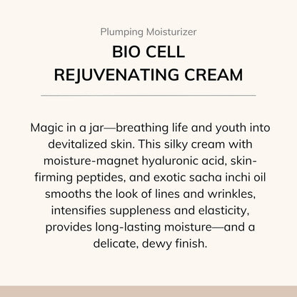 Le Mieux Bio Cell Rejuvenating Cream - Triple Peptide Facial Moisturizer with Hyaluronic Acid, Squalane & Rose Hip, Day & Night Cream for Face and Neck (1.75 oz) Avelisse