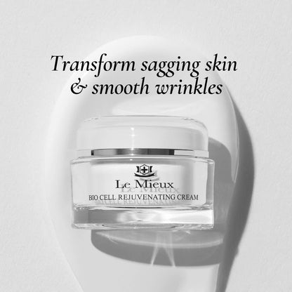 Le Mieux Bio Cell Rejuvenating Cream - Triple Peptide Facial Moisturizer with Hyaluronic Acid, Squalane & Rose Hip, Day & Night Cream for Face and Neck (1.75 oz) Avelisse