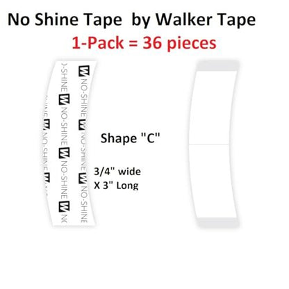Walker Tape No Shine Tape Adhesive 3/4" x 3" C Contour - 36 Count