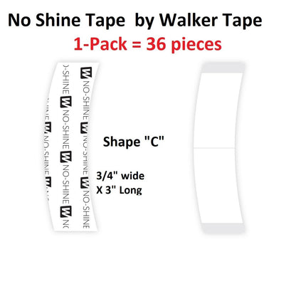 Walker Tape No Shine Tape Adhesive 3/4" x 3" C Contour - 36 Count