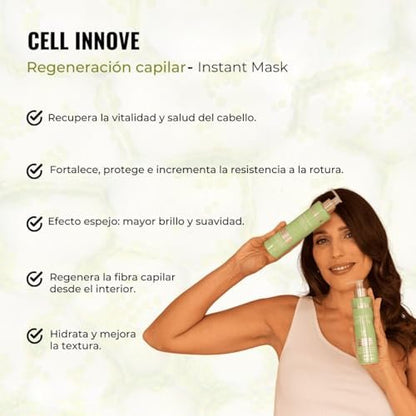 abril et nature Cell Innove Hair Mask – Hydrating & Regenerating Hair Treatment with Plant Stem Cells for All Hair Types (200 ml)