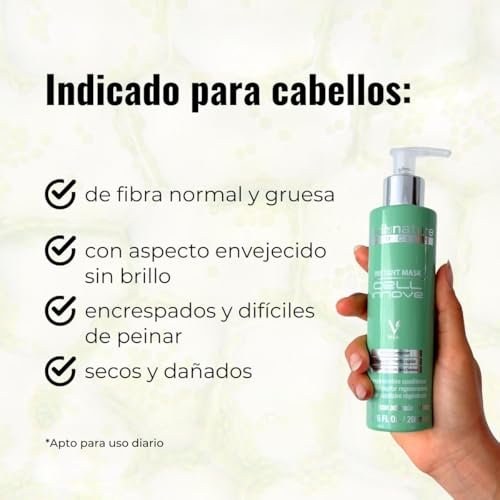 abril et nature Cell Innove Hair Mask – Hydrating & Regenerating Hair Treatment with Plant Stem Cells for All Hair Types (200 ml) - görsel 10