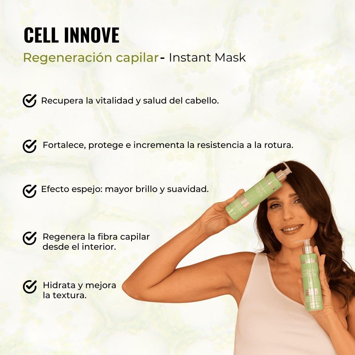 abril et nature Cell Innove Hair Mask – Hydrating & Regenerating Hair Treatment with Plant Stem Cells for All Hair Types (200 ml) - görsel 3