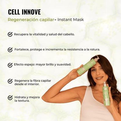 abril et nature Cell Innove Hair Mask – Hydrating & Regenerating Hair Treatment with Plant Stem Cells for All Hair Types (200 ml)