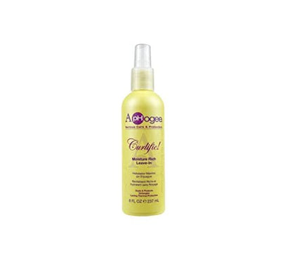 ApHogee Curlific Moisture Rich Leave-In Conditioner 8 oz - Hydrating Curl Detangler for Fine, Low Porosity Curly Hair